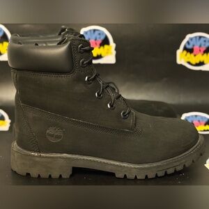 Size 5.5 - Timberland Premium Nubuck 6-Inch Boot Big Kid Black